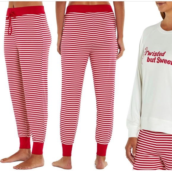 WILDFOX Twisted But Sweet Candy Cane Christmas Pajama Sleep Set XL NEW - Picture 3 of 6